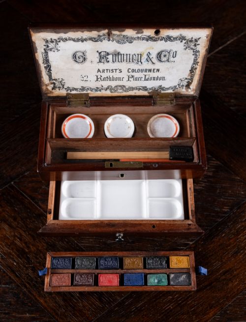 ARTIST'S WATERCOLOUR PAINT BOX BY GEORGE ROWNEY CO C185462 - ADDITIONAL PHOTO 2