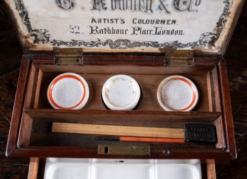 ARTIST'S WATERCOLOUR PAINT BOX BY GEORGE ROWNEY CO C185462 - ADDITIONAL PHOTO 4