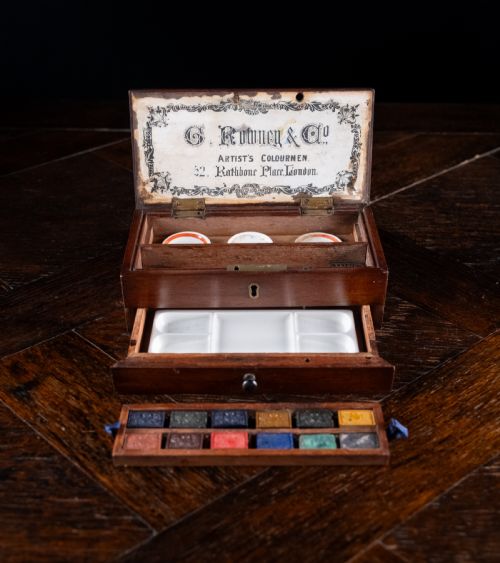 ARTIST'S WATERCOLOUR PAINT BOX BY GEORGE ROWNEY CO C185462 - ADDITIONAL PHOTO 6