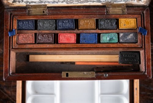ARTIST'S WATERCOLOUR PAINT BOX BY GEORGE ROWNEY CO C185462 - ADDITIONAL PHOTO 7