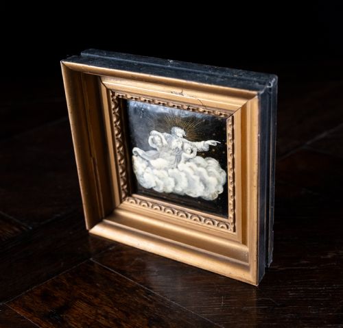 19TH CENTURY LIMOGES CELESTIAL GILT ENAMEL PANEL - ADDITIONAL PHOTO 7