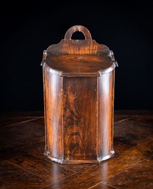 LARGE ELM DOUBLE COMPARTMENT CANDLE BOX C1800 - ADDITIONAL PHOTO 1