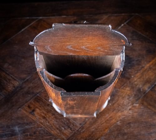 LARGE ELM DOUBLE COMPARTMENT CANDLE BOX C1800 - ADDITIONAL PHOTO 4