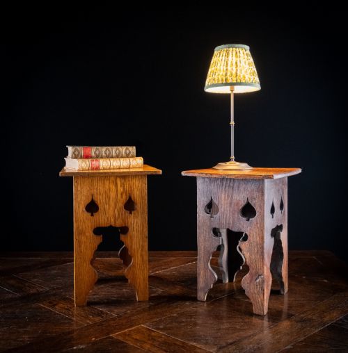 NEAR PAIR OF LIBERTY CO OAK PLINTH STANDS C1900 - ADDITIONAL PHOTO 1