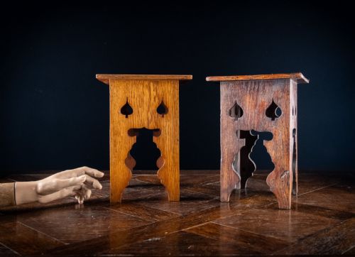 NEAR PAIR OF LIBERTY CO OAK PLINTH STANDS C1900 - ADDITIONAL PHOTO 7