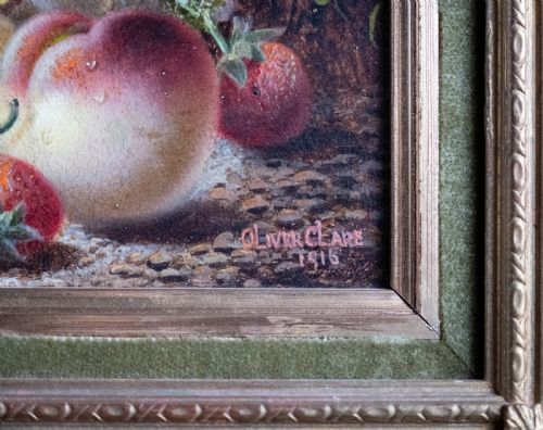 OLIVER CLARE 18531927 PAIR OF STILL LIFE OIL PAINTINGS DATED 1916 - ADDITIONAL PHOTO 6