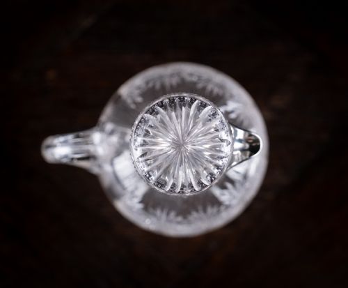 SILVER CUT CRYSTAL CLARET JUG BY FENTON BROTHERS 1903 - ADDITIONAL PHOTO 3