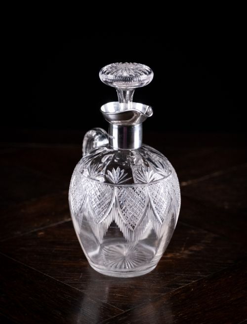 SILVER CUT CRYSTAL CLARET JUG BY FENTON BROTHERS 1903 - ADDITIONAL PHOTO 10