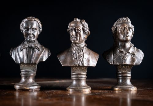 SIX 19TH CENTURY BRONZE COMPOSER WRITER PORTRAIT BUSTS - ADDITIONAL PHOTO 4