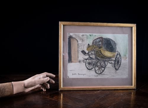 LUDWIG MICHALEK 18591942 GOETHE'S REISEWAGEN ETCHING 1911 - ADDITIONAL PHOTO 8
