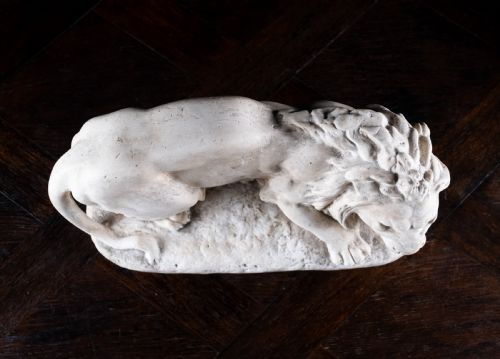 LARGE PLASTER PROWLING LION SCULPTURE - ADDITIONAL PHOTO 11