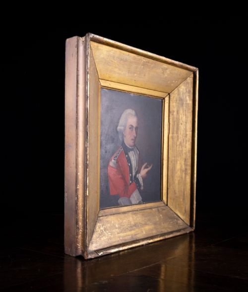 18TH CENTURY PORTRAIT OF AN OFFICER IRISH SCHOOL - ADDITIONAL PHOTO 4