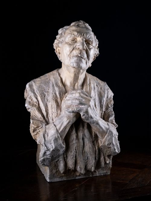 GUSTAVE VAN DEN MEERSCHE 18911970 'THE BLIND' DATED 1915 PLASTER SCULPTURE - ADDITIONAL PHOTO 4