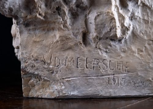 GUSTAVE VAN DEN MEERSCHE 18911970 'THE BLIND' DATED 1915 PLASTER SCULPTURE - ADDITIONAL PHOTO 11