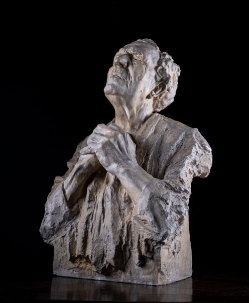 GUSTAVE VAN DEN MEERSCHE 18911970 'THE BLIND' DATED 1915 PLASTER SCULPTURE - ADDITIONAL PHOTO 13