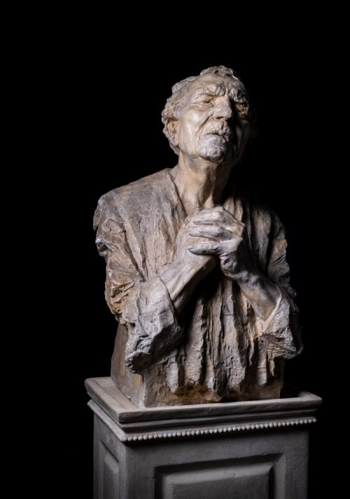 GUSTAVE VAN DEN MEERSCHE 18911970 'THE BLIND' DATED 1915 PLASTER SCULPTURE - ADDITIONAL PHOTO 19