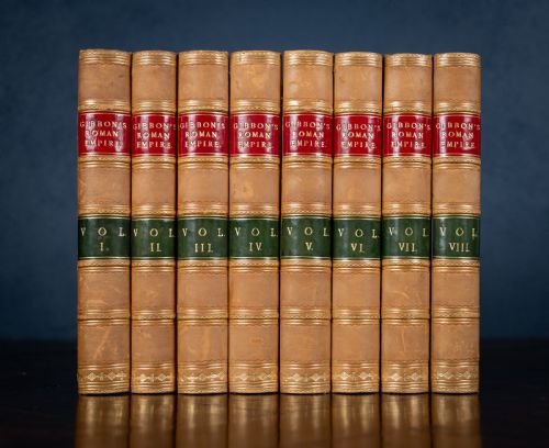 1838 decline and fall of the roman empire by edward gibbon 8 vols book set - CATEGORY: ANTIQUE MISCELLANEOUS - DATED 19TH CENTURY