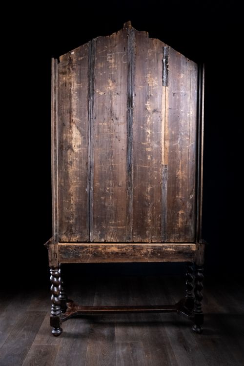WILLIAM MARY OAK GLAZED BOOKCASE ON STAND C1680 - ADDITIONAL PHOTO 10