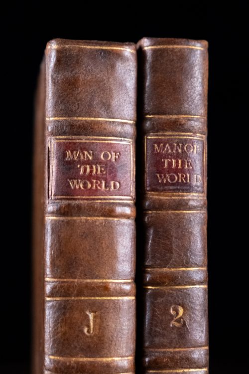 1773 THE MAN OF THE WORLD BY HENRY MACKENZIE 2 VOLUME BOOK SET - ADDITIONAL PHOTO 1