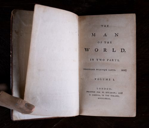 1773 THE MAN OF THE WORLD BY HENRY MACKENZIE 2 VOLUME BOOK SET - ADDITIONAL PHOTO 7