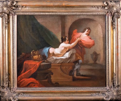 18th century school joseph potiphar's wife oil on canvas - CATEGORY: ANTIQUE ART - DATED 18TH CENTURY