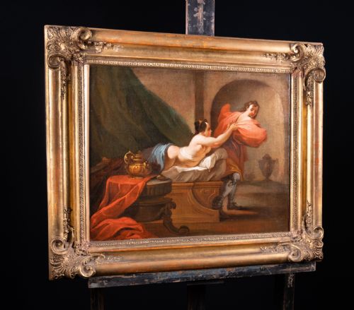 18TH CENTURY SCHOOL JOSEPH POTIPHAR'S WIFE OIL ON CANVAS - ADDITIONAL PHOTO 5