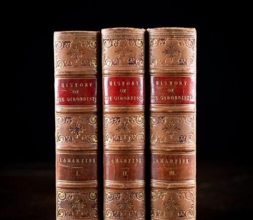 1856 THE HISTORY OF THE GIRONDISTS BY ALPHONSE DE LAMARTINE BOOK SET - ADDITIONAL PHOTO 1