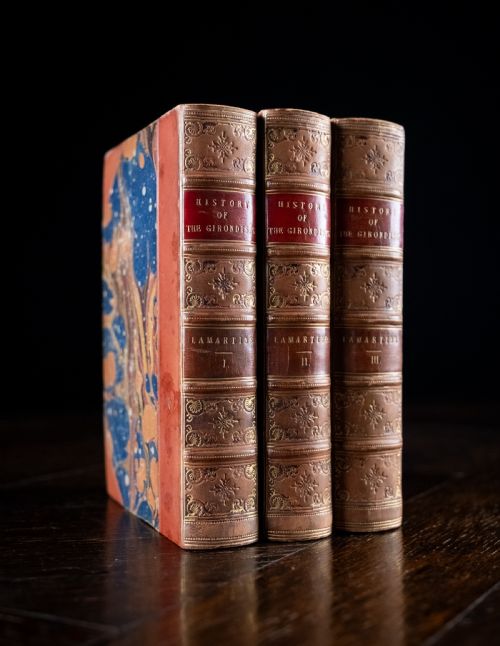 1856 THE HISTORY OF THE GIRONDISTS BY ALPHONSE DE LAMARTINE BOOK SET - ADDITIONAL PHOTO 2