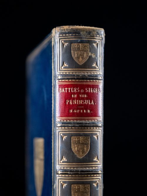 1885 ENGLISH BATTLES SIEGES IN THE PENINSULA BY SIR WILLIAM NAPIER LEATHER BOUND BOOK - ADDITIONAL PHOTO 1