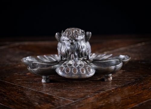 19TH CENTURY BRONZE HIDDEN DEVIL BIRD INKWELL - ADDITIONAL PHOTO 6