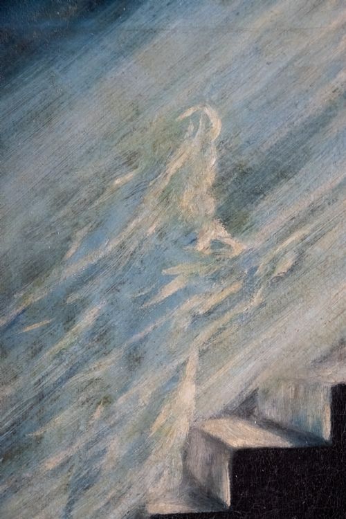'THE ASCENSION' SIGNED LS WREN C1880 OIL ON CANVAS - ADDITIONAL PHOTO 1