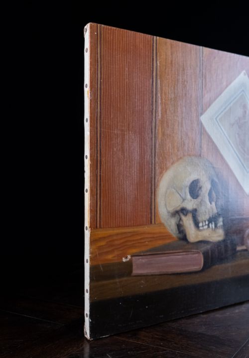 VANITAS STILL LIFE BY A FREMONT FRENCH SCHOOL OIL ON CANVAS - ADDITIONAL PHOTO 9