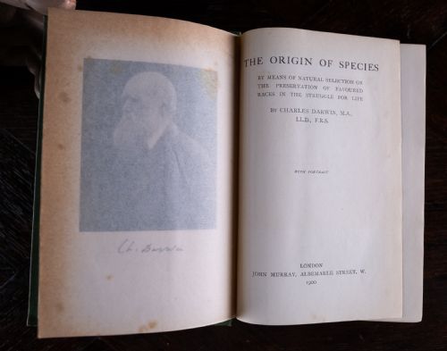 1900 THE ORIGIN OF SPECIES BY CHARLES DARWIN CLOTH BOUND BOOK - ADDITIONAL PHOTO 10