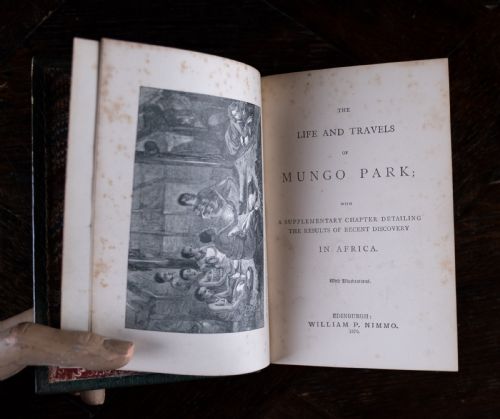 1870 THE LIFE TRAVELS OF MUNGO PARK LEATHER BOUND BOOK - ADDITIONAL PHOTO 8