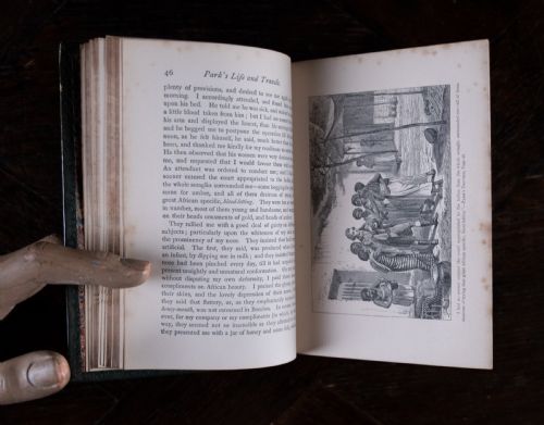 1870 THE LIFE TRAVELS OF MUNGO PARK LEATHER BOUND BOOK - ADDITIONAL PHOTO 11