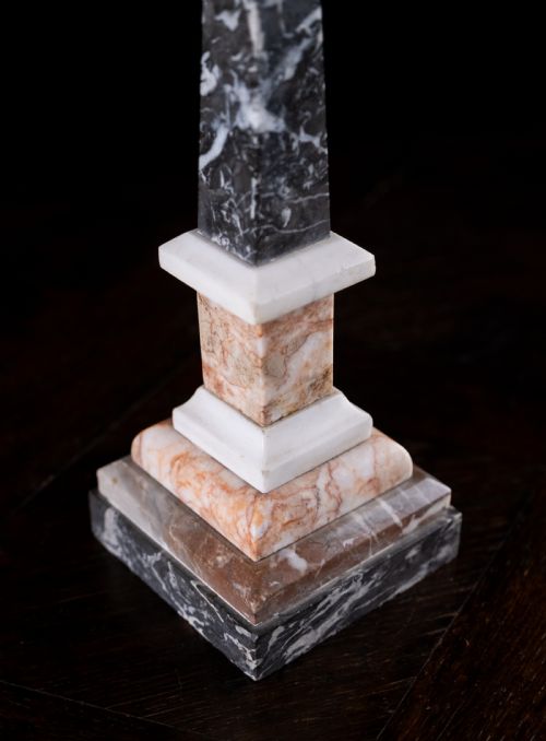 19TH CENTURY ITALIAN SPECIMEN MARBLE OBELISK - ADDITIONAL PHOTO 1