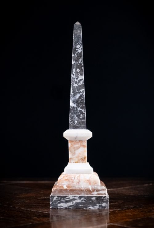 19TH CENTURY ITALIAN SPECIMEN MARBLE OBELISK - ADDITIONAL PHOTO 4
