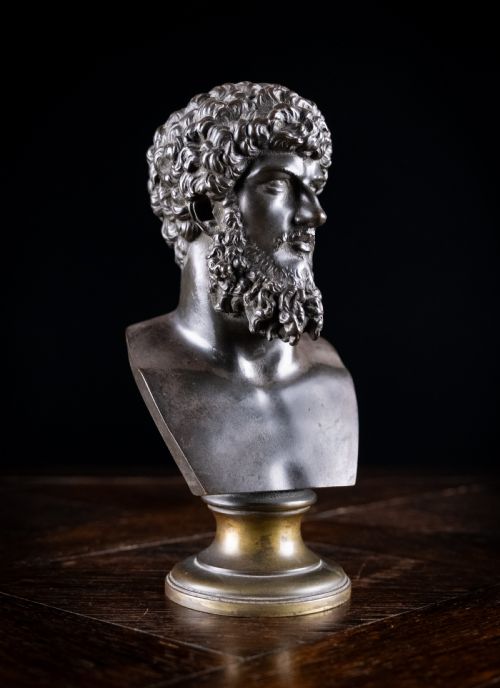 bronze bust of lucius verus 130169 ad - CATEGORY: ANTIQUE SCULPTURES - DATED 19TH CENTURY