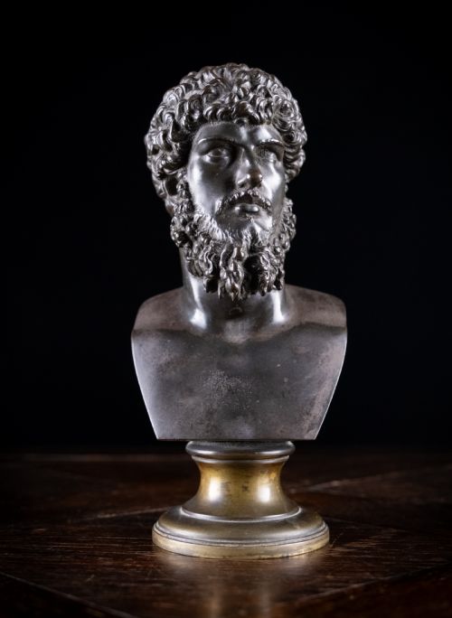 BRONZE BUST OF LUCIUS VERUS 130169 AD - ADDITIONAL PHOTO 1