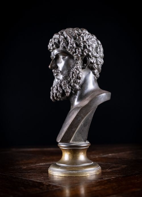 BRONZE BUST OF LUCIUS VERUS 130169 AD - ADDITIONAL PHOTO 3