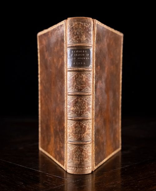 1879 RAMBLES IN SEARCH OF WILD FLOWERS BY MARGARET PLUES LEATHER BOUND BOOK