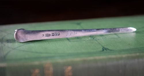 GEORGE V SILVER NOVELTY FOX LETTER OPENER STOKES IRELAND 1933 - ADDITIONAL PHOTO 4