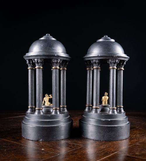 GRAND TOUR BRONZE SLATE TEMPLE MODELS C1880 - ADDITIONAL PHOTO 7