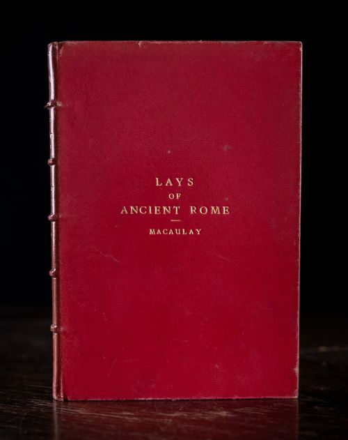 1912 LAYS OF ANCIENT ROME BY LORD MACAULAY LEATHER BOUND BOOK - ADDITIONAL PHOTO 2