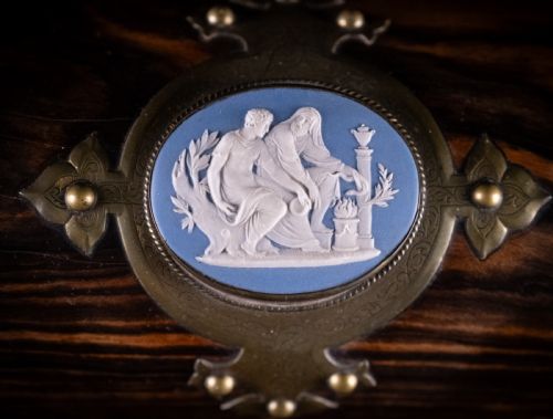 COROMANDEL BRASS JASPERWARE BOX BY CORMACK BROTHERS C1880 - ADDITIONAL PHOTO 2