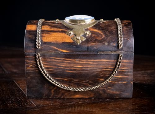 COROMANDEL BRASS JASPERWARE BOX BY CORMACK BROTHERS C1880 - ADDITIONAL PHOTO 10