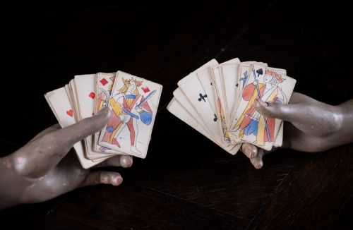 early 20th century handmade playing cards - CATEGORY: ANTIQUE MISCELLANEOUS - DATED 1910