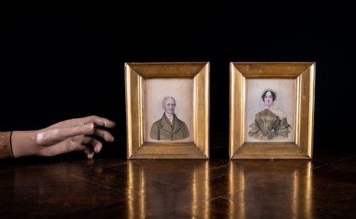 EARLY 19TH CENTURY PAIR OF WATERCOLOUR PORTRAITS - ADDITIONAL PHOTO 2