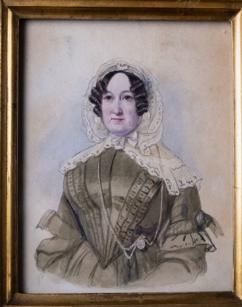 EARLY 19TH CENTURY PAIR OF WATERCOLOUR PORTRAITS - ADDITIONAL PHOTO 3