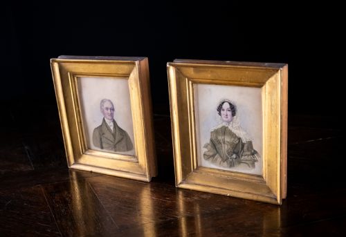 EARLY 19TH CENTURY PAIR OF WATERCOLOUR PORTRAITS - ADDITIONAL PHOTO 9